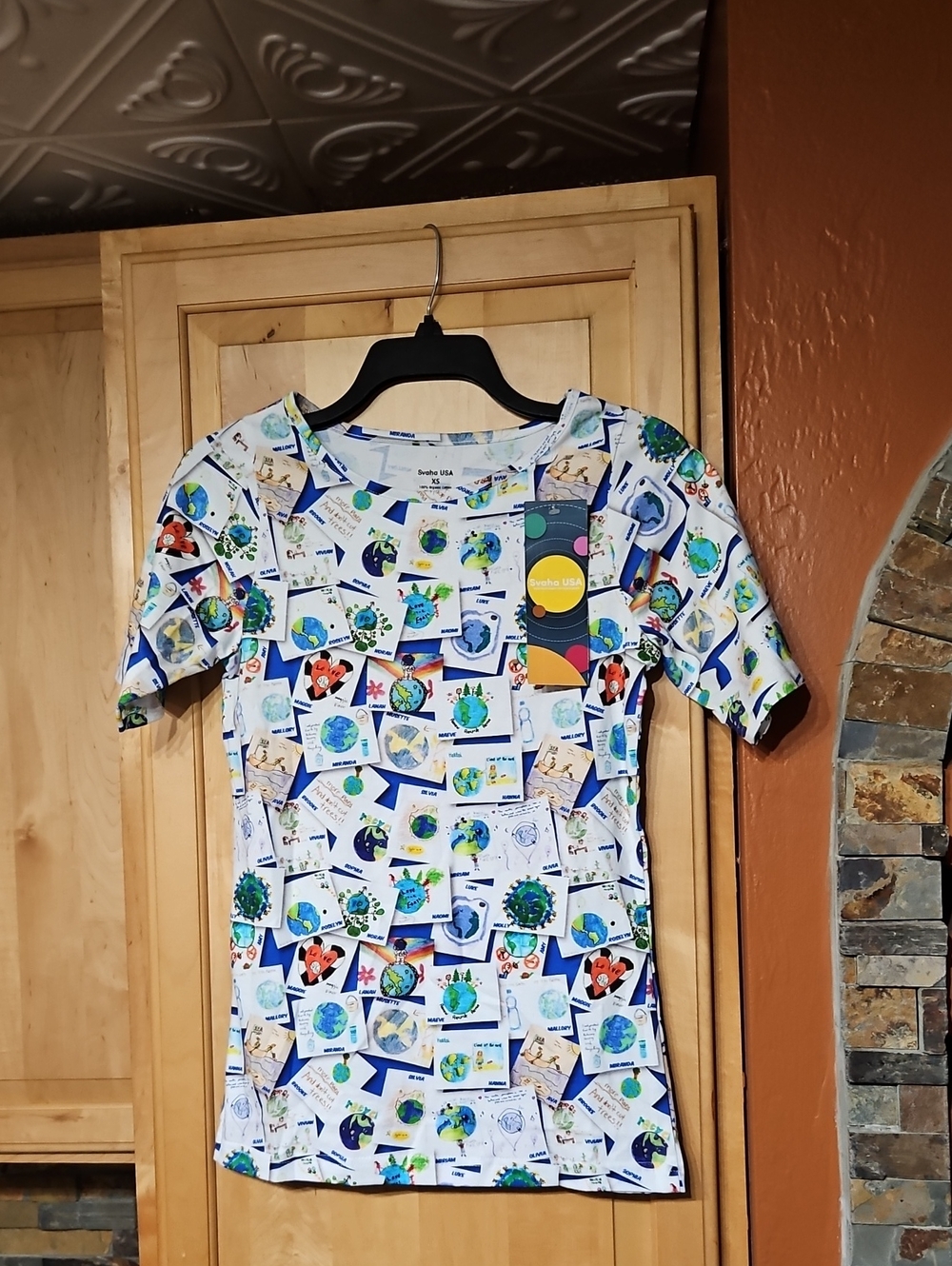 Svaha USA School Class Art Science Project Organic Cotton Short Sleeve T-Shirt